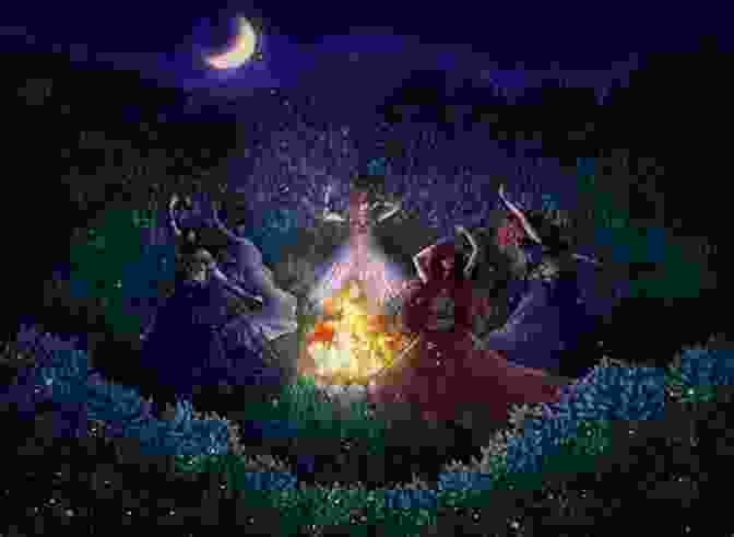 A Group Of Witches Gathered Around A Campfire, Their Faces Illuminated By The Flickering Flames A Curse Of Ash And Embers (The Blackbone Witches 1)