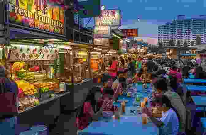 A Vibrant Street Food Market In Singapore, Offering An Array Of Delectable Treats. Singapore And Then We Sailed Away