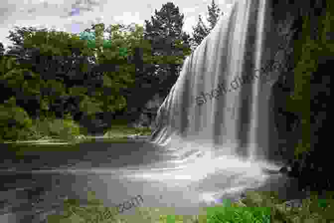 Close Up Of Rere Waterfalls, Revealing The Intricate Details Of The Cascading Waters New Zealand Photo Journal #6: Cycling Rere Waterfalls