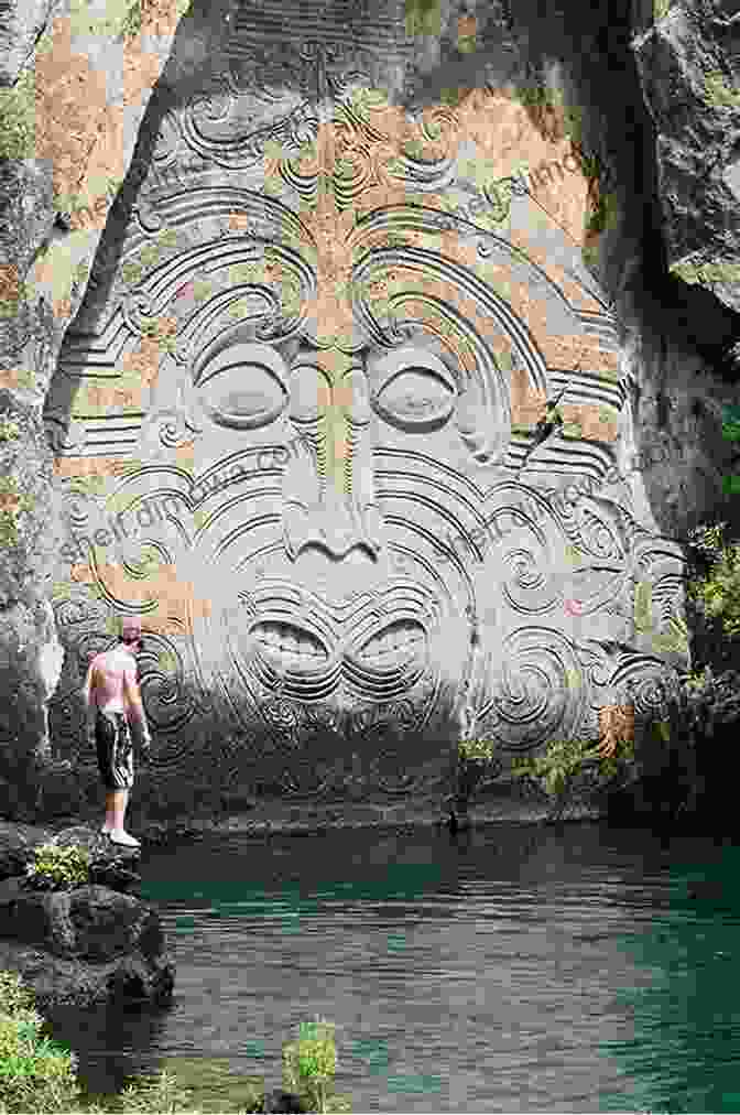 Intricate Maori Carving, Symbolizing The Rich Cultural Heritage Of The Lake Taupo Region. New Zealand Photo Journal #8: Cycling Lake Taupo