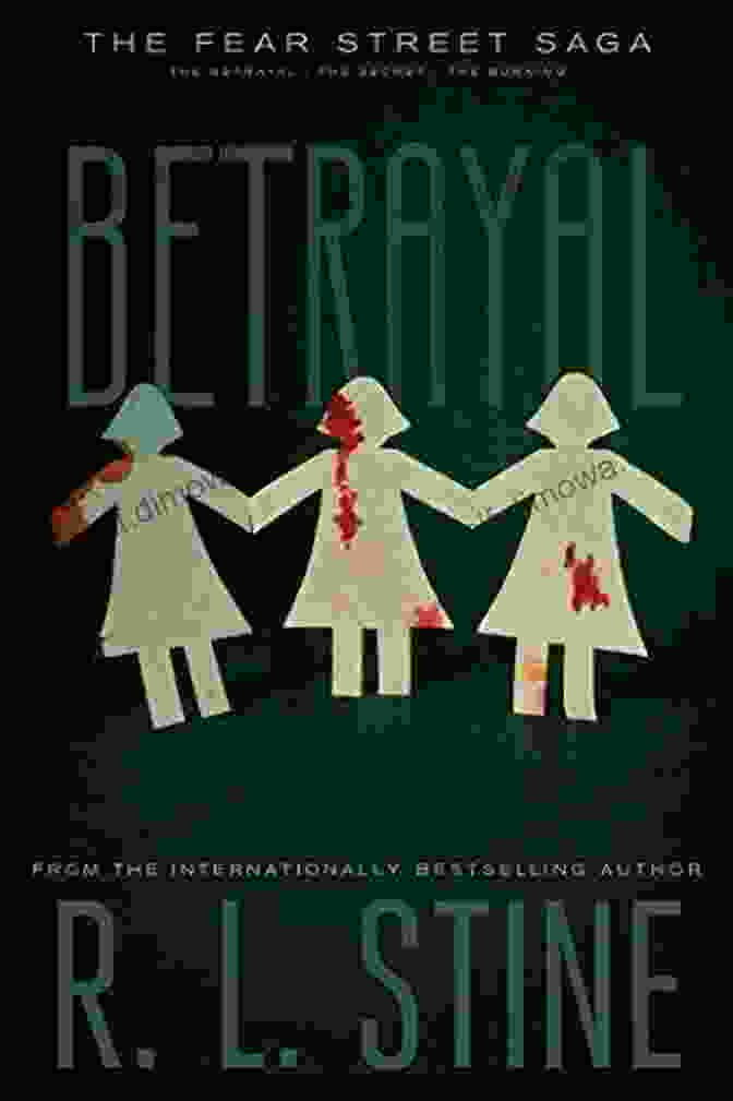 The Betrayal Fear Street Saga Book Cover Featuring A Group Of Teenagers Running From A Masked Killer In A Dark Forest The Betrayal (Fear Street Saga 1)